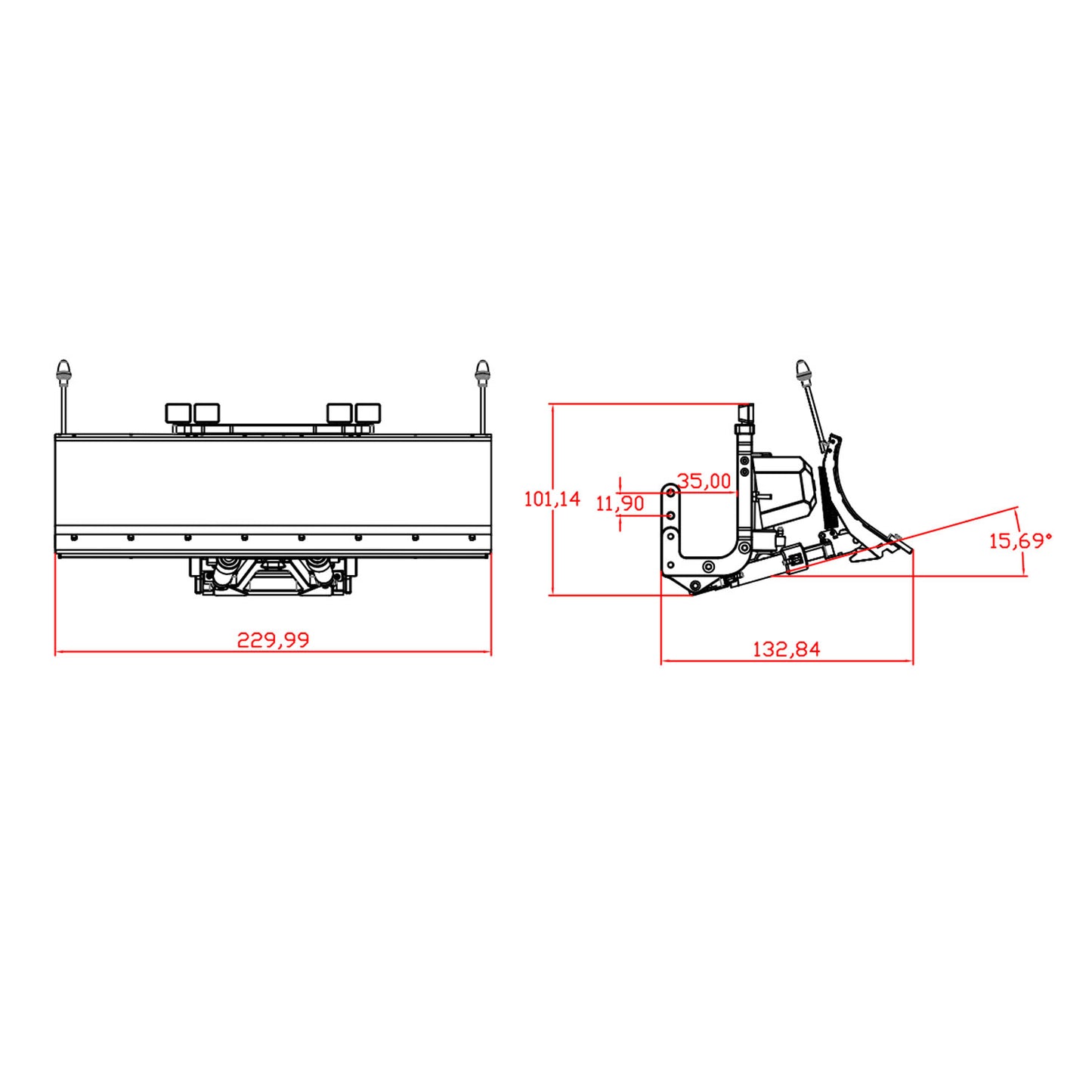 Stainless Steel Snow Blade without Lights Unpainted for 1/14 RC Hydraulic Dumper Radio Controlled Truck Tipper Electric Car Model