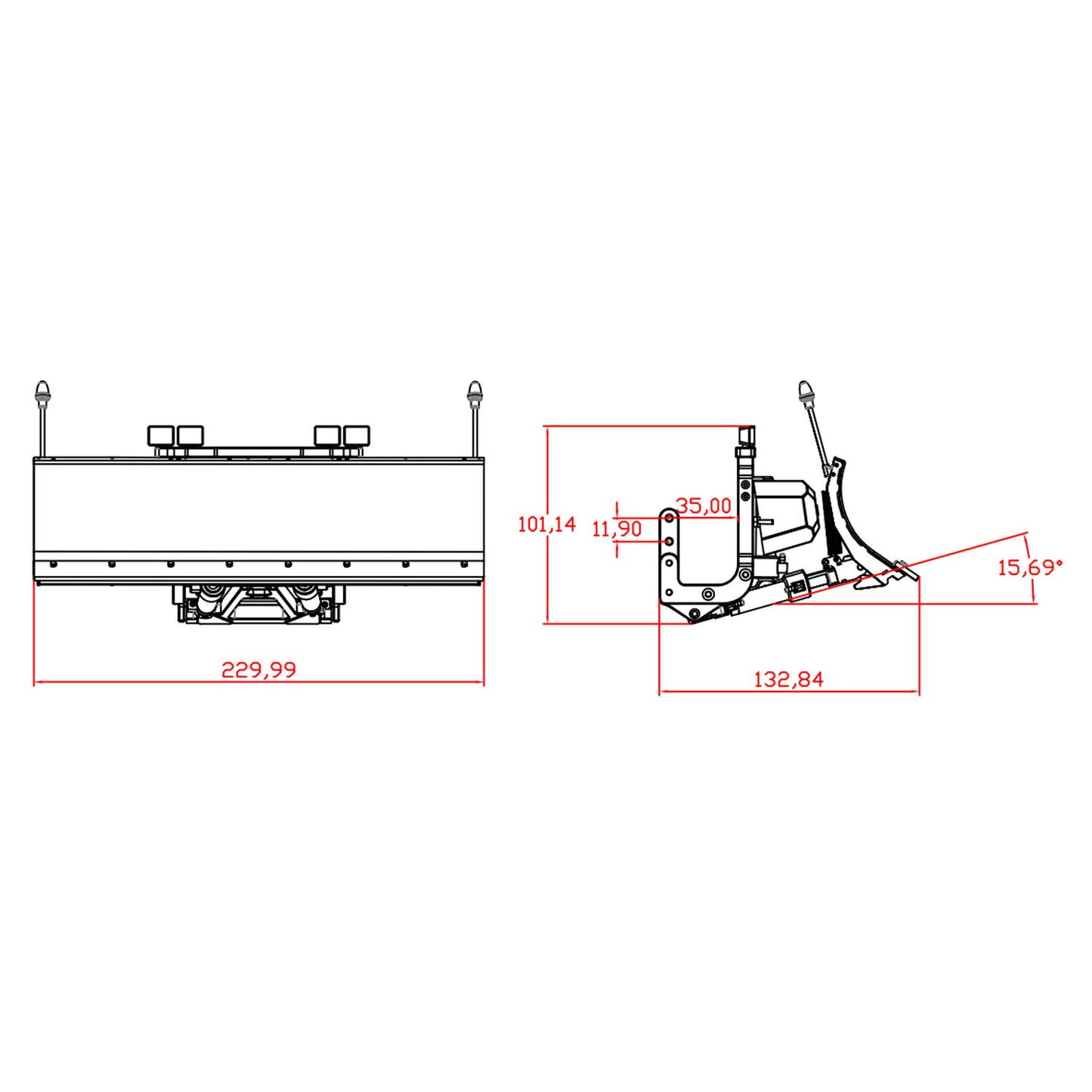Metal Hydraulic Snow Blades Painted for RC Tipper Car Remote Controlled DIY Dump Truck with LED Lights DIY Spare Parts