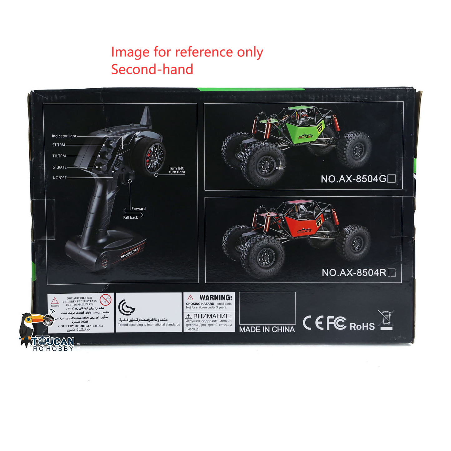 Second Hand US Stock RTR RC 1/10 Scale Off-road Truck 4*4 Remote Control Rock Crawler Electric Truck