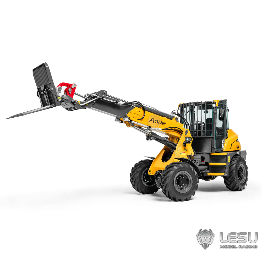 LESU AT1050 1/14 Hydraulic RC Fork Loader Painted Assembled Car Telescopic Arm Metal Sieve Shovel Rake Bucket Fork Gripper