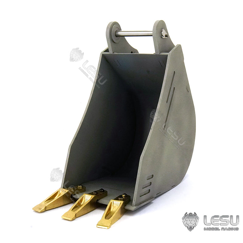 Metal Compactor Tree Digging Tool Ripper Bucket Scraper Trailer for 1/14 LESU RC Hydraulic C374 Excavator DIY Model B0001
