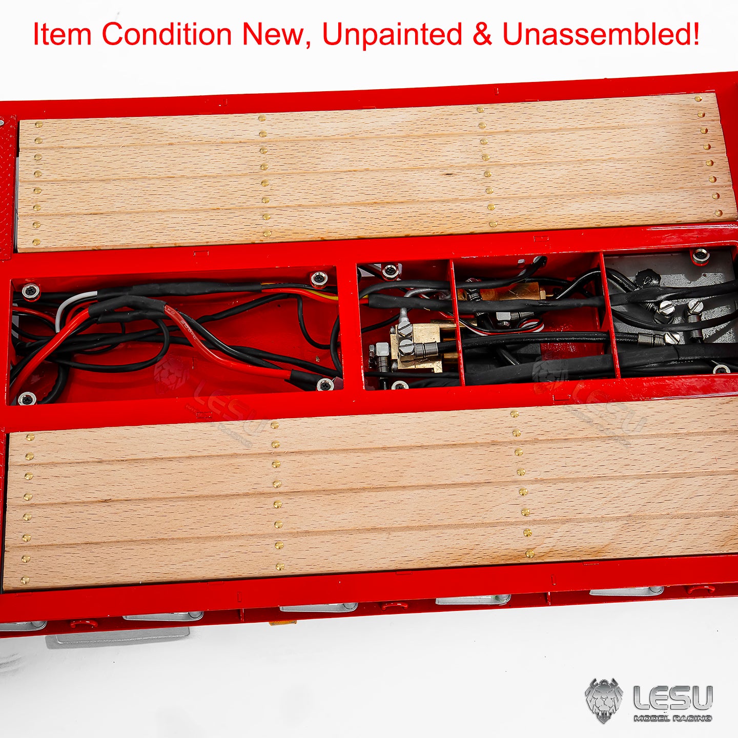 LESU Metal 1/14 RC Trailer A0054 Hydraulic Lifting Tailboard 4 Axles Steering Available for DIY RC Tractor Truck Lorry Car Model