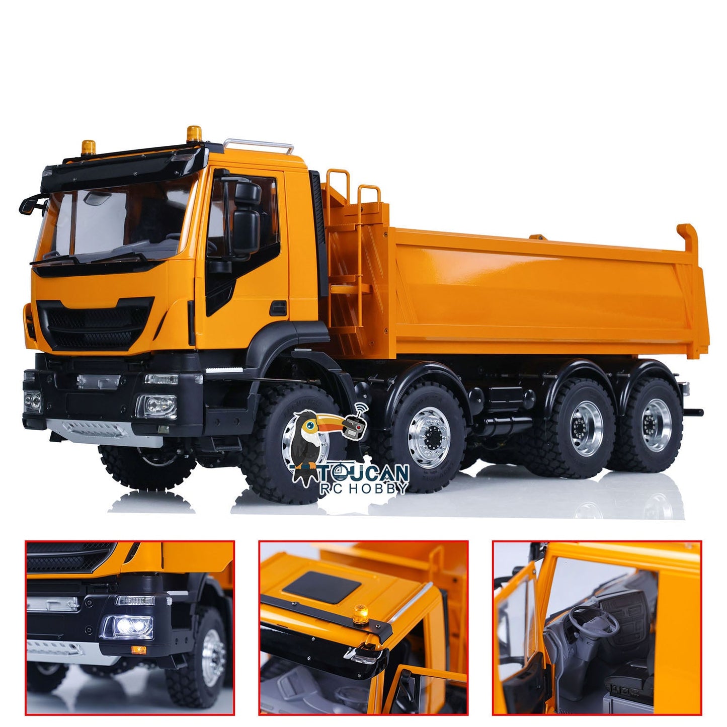 1/14 LESU 8X8 Metal RC Hydraulic Dump Truck Remote Control Simulation Car Tipper Dumper Hobby Model DIY 20150731 PNP/RTR