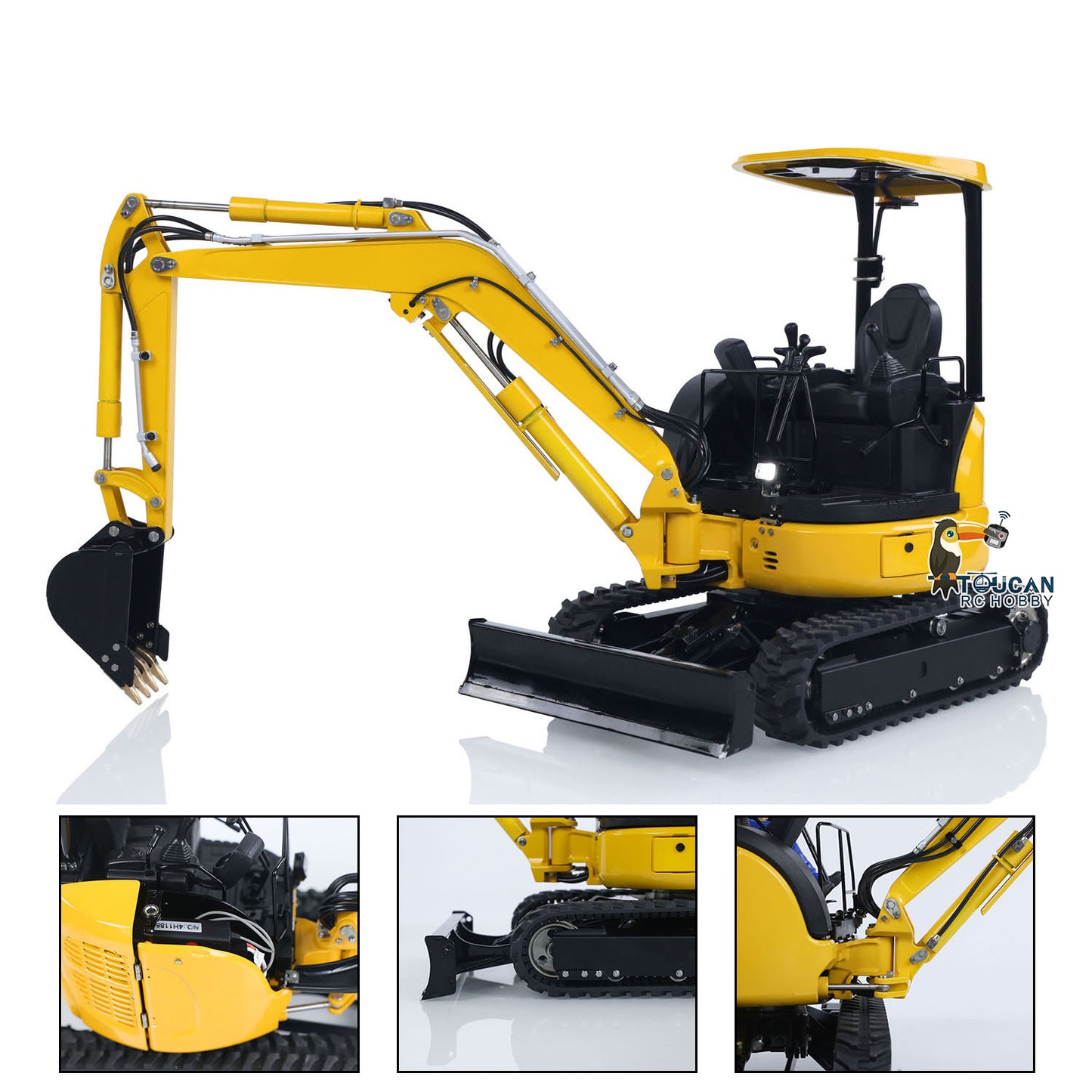 LESU 1/14 Mini RC Hydraulic Excavator PC30 Metal Radio Controlled Digger Model with 6CH Reversing Valves