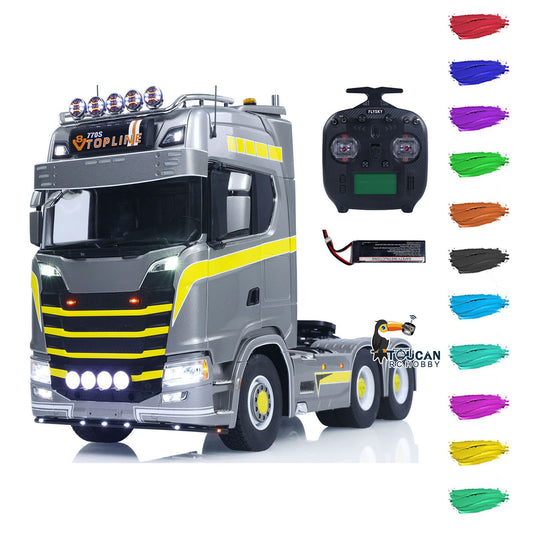 TOUCAN 1/14 RC Tractor Truck 770S RTR 3Speed Lorry 6X6 Metal Chassis Axle Locks Smoke Sound Light Chassis Suspension ST8 Battery