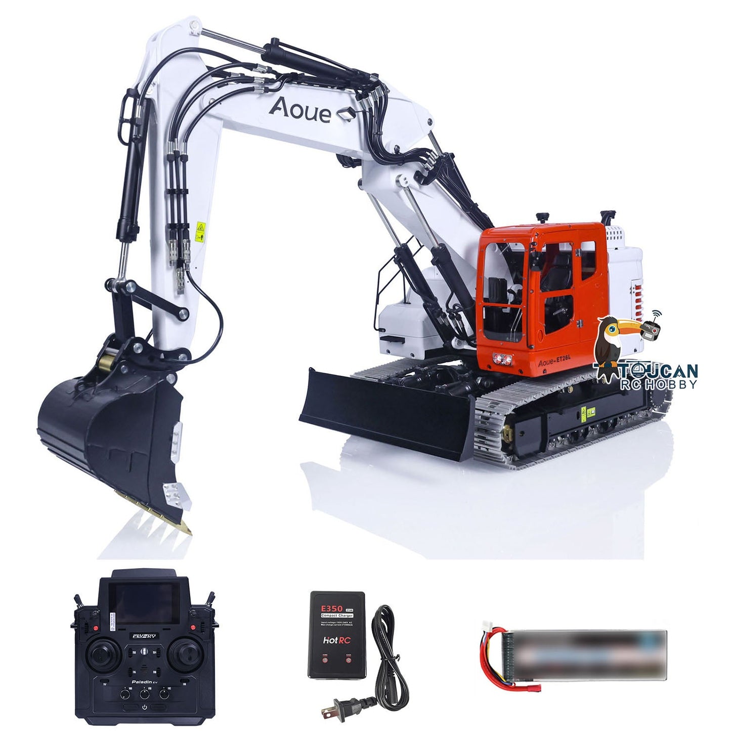 Metal LESU 1/14 RC Hydraulic Equipment Radio Controlled Excavator Aoue ET26L PL18EV Digger Hobby Model Sounds Optional Versions