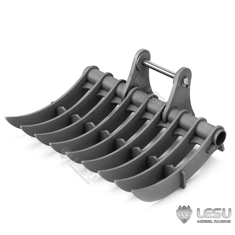 Metal Compactor Tree Digging Tool Ripper Bucket Scraper Trailer for 1/14 LESU RC Hydraulic C374 Excavator DIY Model B0001