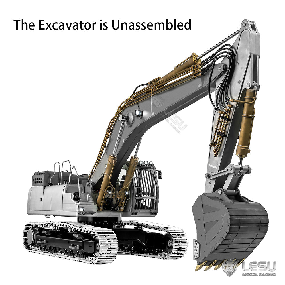 LESU 1/14 RC Hydraulic Euipment Excavator AOUE SK500 Metal Remote Controlled Digger Kits Hobby Model with Servo ESC Motor