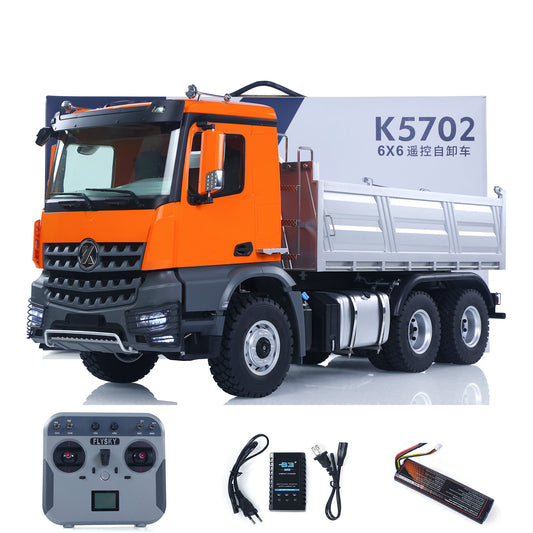 Fast Shipping 1/14 2.4G Remote Control Electric Lifting Dumper 5702 Model 6*6 Tipper Vehicle 2Speed Sound Light Motor RTR Car Gifts Adults