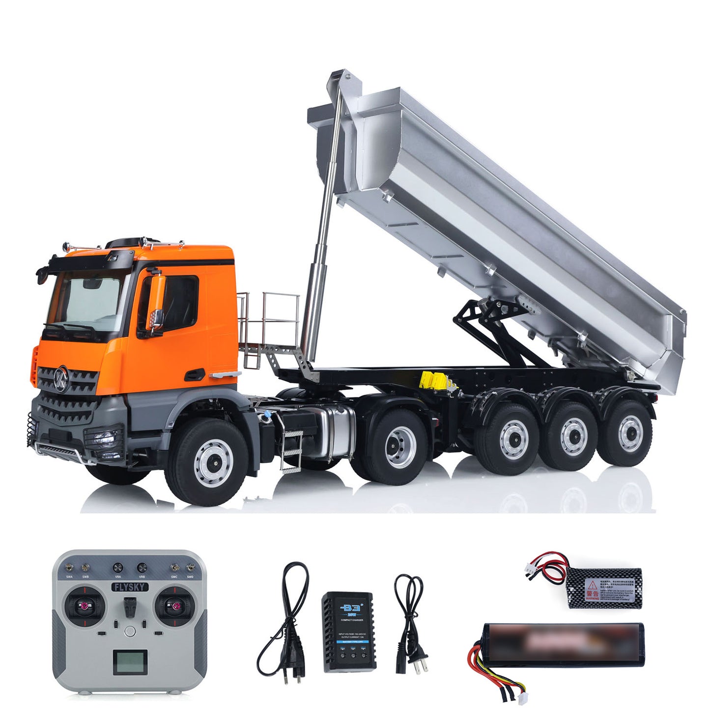 New Arrival Kabolite RTR Car 1/14 Scale 4X4 RC Tractor Truck 5801 3Axles AWD With Electric Lifting Hopper Dump Trailer Tipper Battery