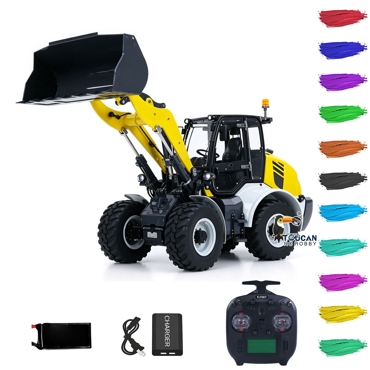Metal LESU 1/14 RC Hydraulic Loader Aoue WA100M-8 4X4 RTR Remote Control Construction Vehicle Axle Differential Lock Sound Light ST8 Radio Engineering Machine