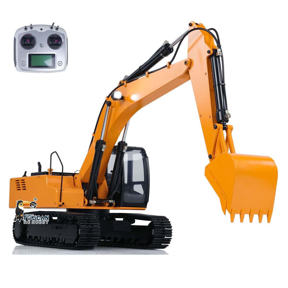 Fast Free Shipping for EU JDM 1/12 Hydraulic Excavator Painted Assembled RC Model Pump Tracks Light Radio