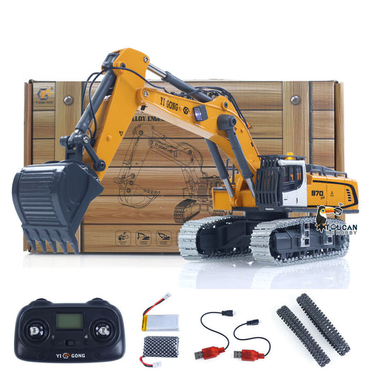 Fast Shipping 1/50 RC Excavator K970 Engineering Vehicle Remote Control Electric Lifting Digger Metal Bucket Tracks Light Sound RTR Battery