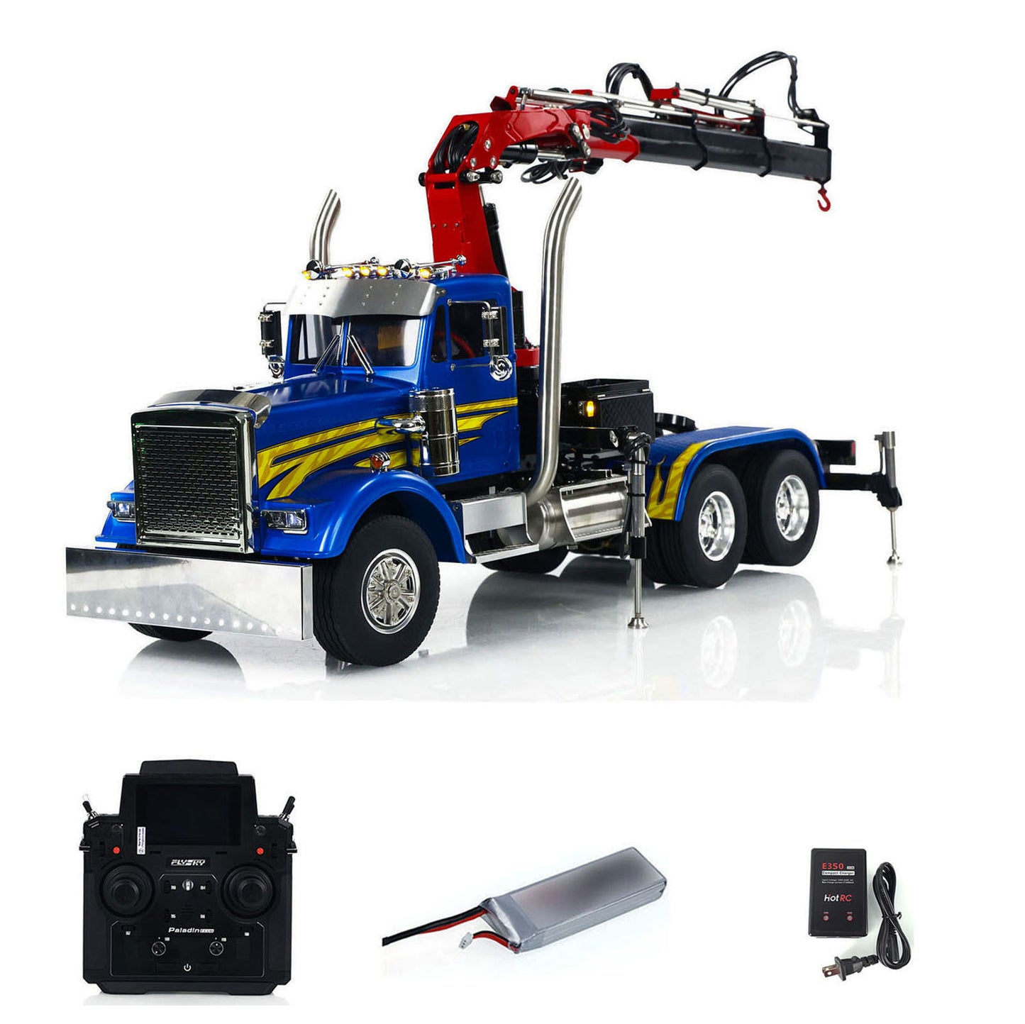 RC Tractor Truck 6x6 Metal Chassis RTR 56344 for TAMIYA 1/14 Sound Light