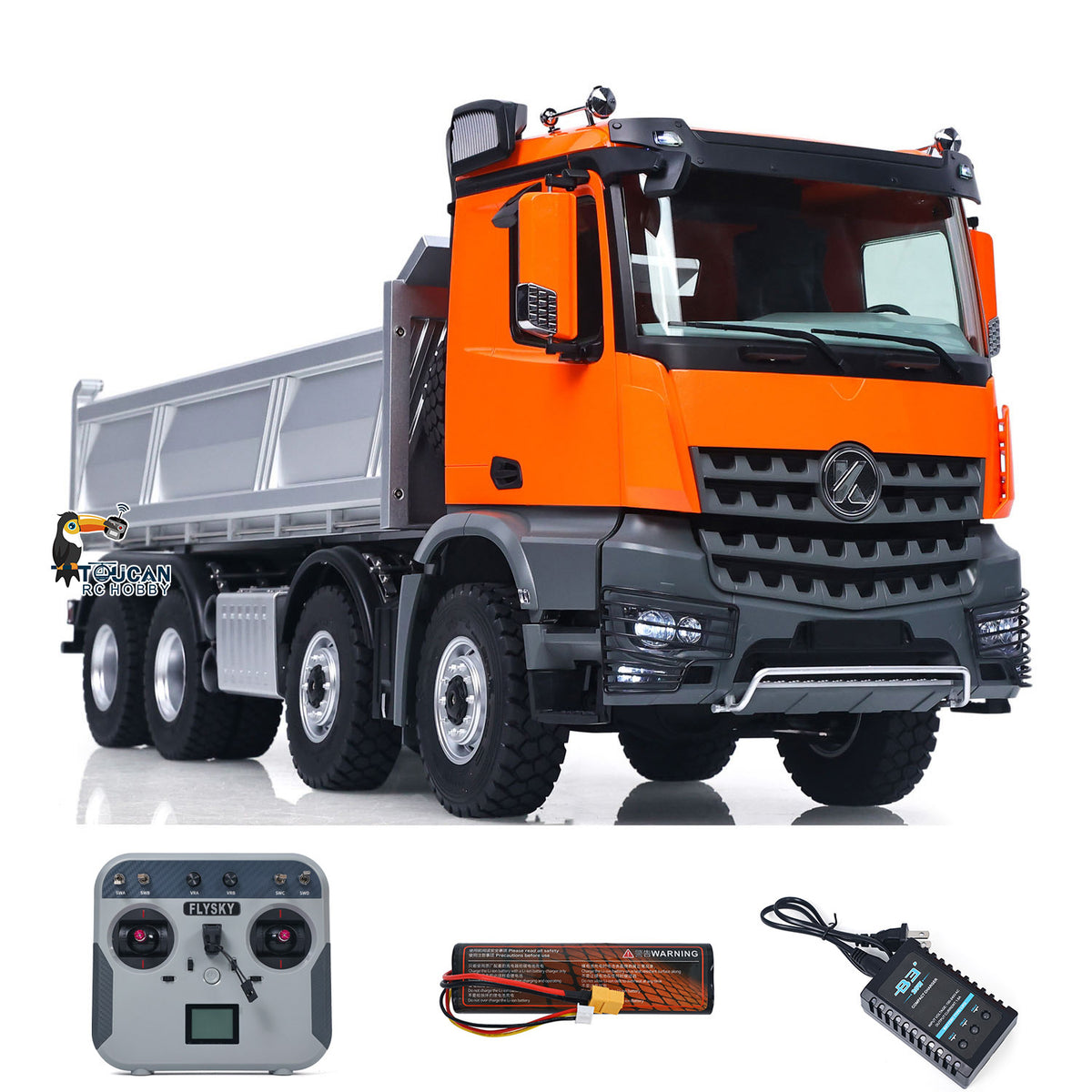 Fast Free Shipping for EU Kabolite 1/14 Electric RC Dump Truck K5703 8X8 Remote Control Tipper Model 2Speed Transmission Lights Sounds Battery Charger