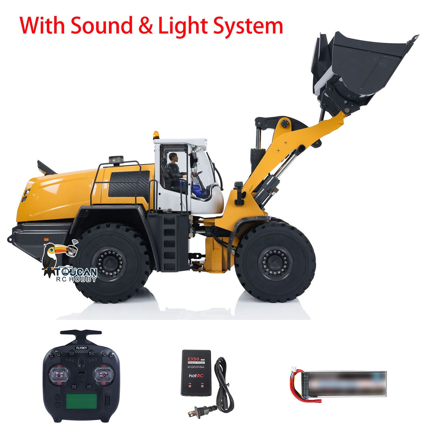 XDRC 580 1/14 Hydraulic RC Loader RTR Radio Control Construction Vehicle DIY Hobby Model Sound Sand Rock Bucket