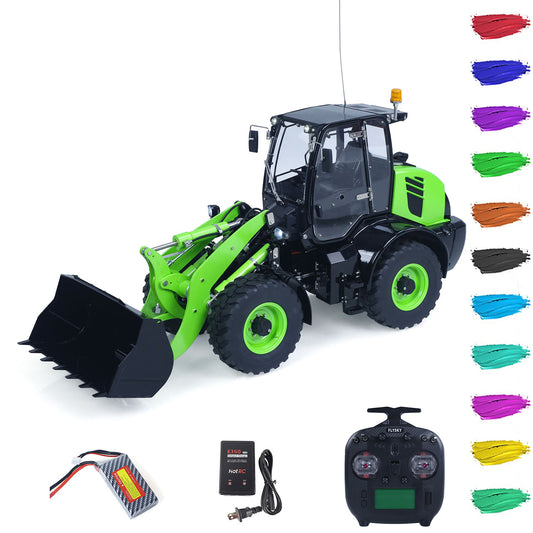 Metal LESU 1/14 RC Hydraulic Loader Aoue WA100M-8 4X4 RTR Remote Control Construction Vehicle Axle Lock Sound Light ST8 Radio Engineering Machine