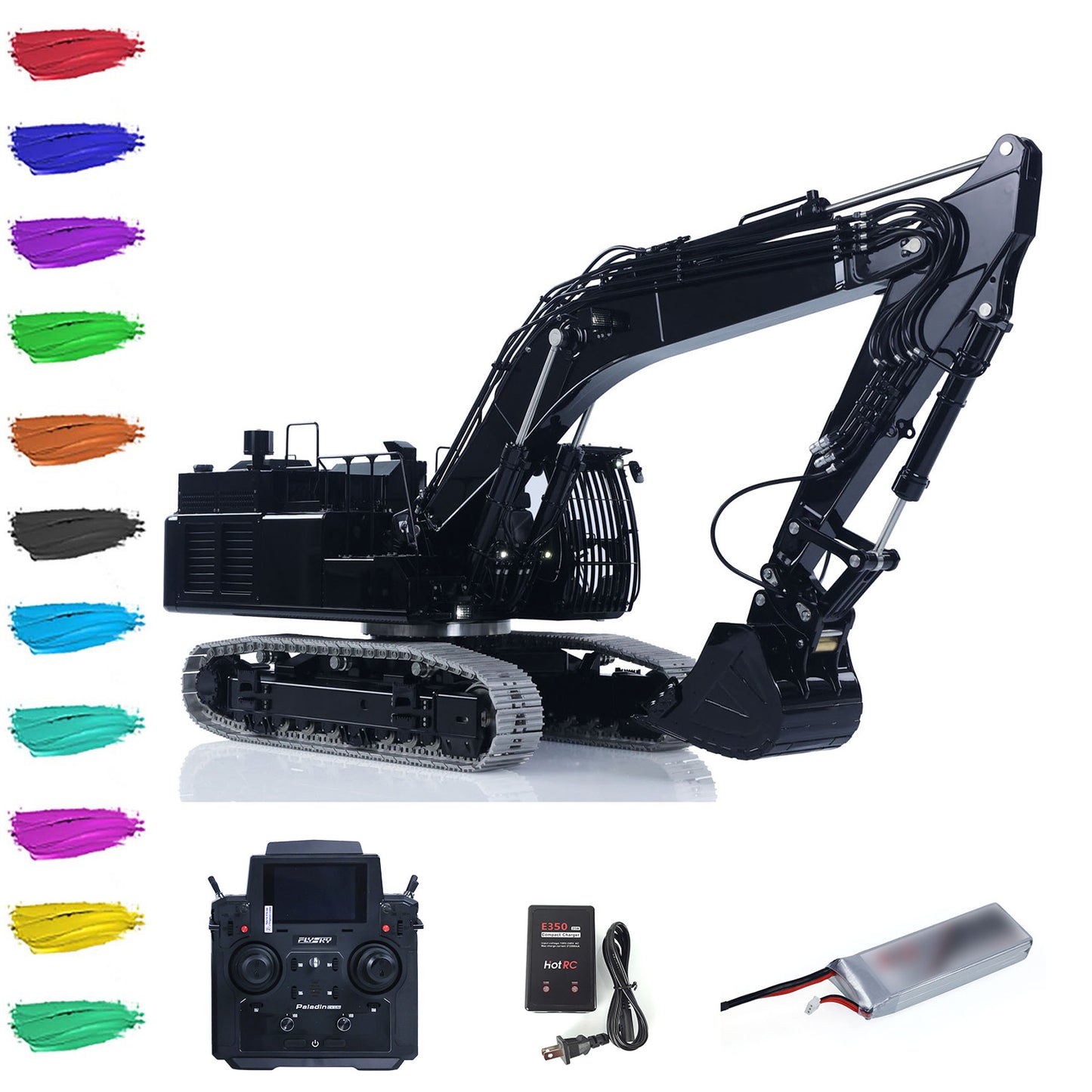 90% Metal LESU 1/14 RC Hydraulic Excavator Aoue ZX490 RTR Remote Control 2Arms Heavy Digger Model PL18EV Lite Light Sound Smoke Constraction Car