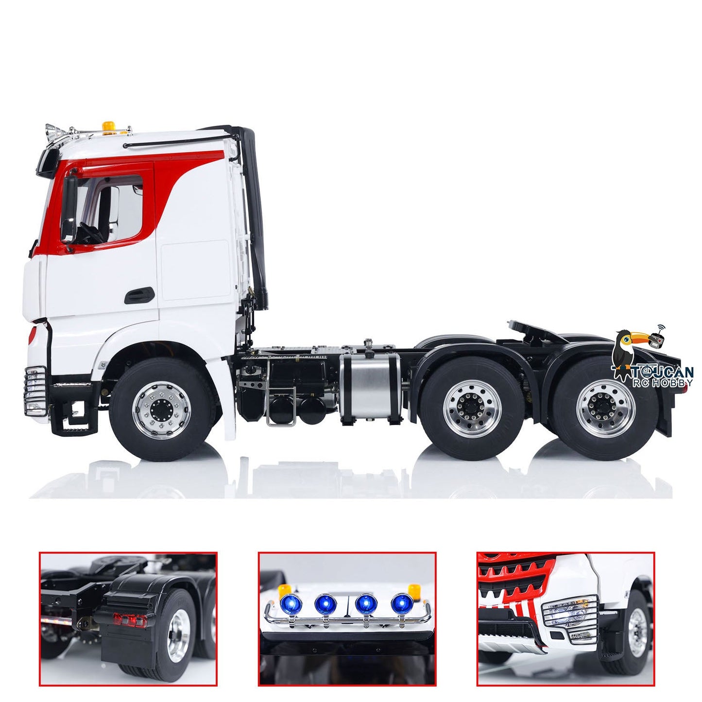 LESU 1/14 6x6 RC Tractor Truck Radio Control Car Painted Assembled Metal Chassis PNP/RTR 2-Speed Gearbox Light Sound System