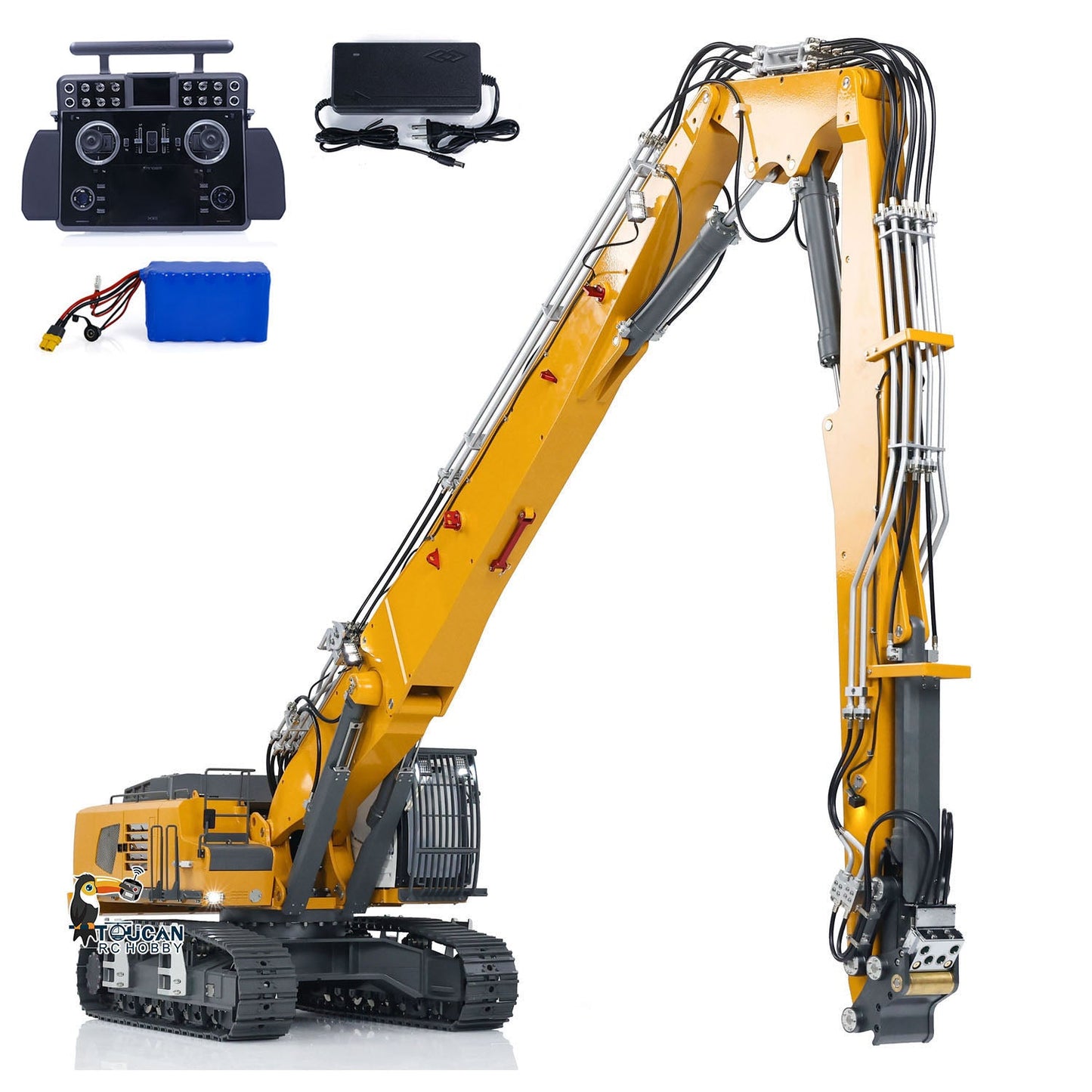 1/14 CUT K970-300 Hydraulic RC Excavator Remote Control Demolition Machine Painted Assembled Model TandemXE Hobby Model Gift