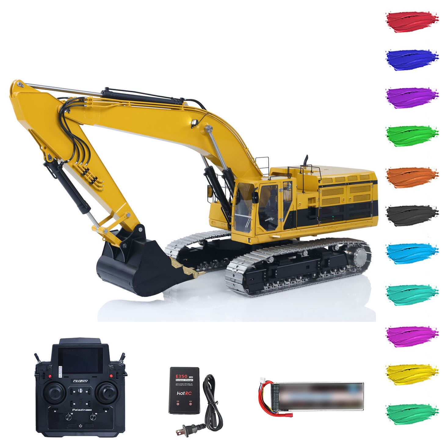 LESU 1/14 Hydraulic RC Excavator C374F Remote Control Digger Model RTR Heavy Construction Car Flysky Paladin PL18EV LITE Radio 6CH Valve Light