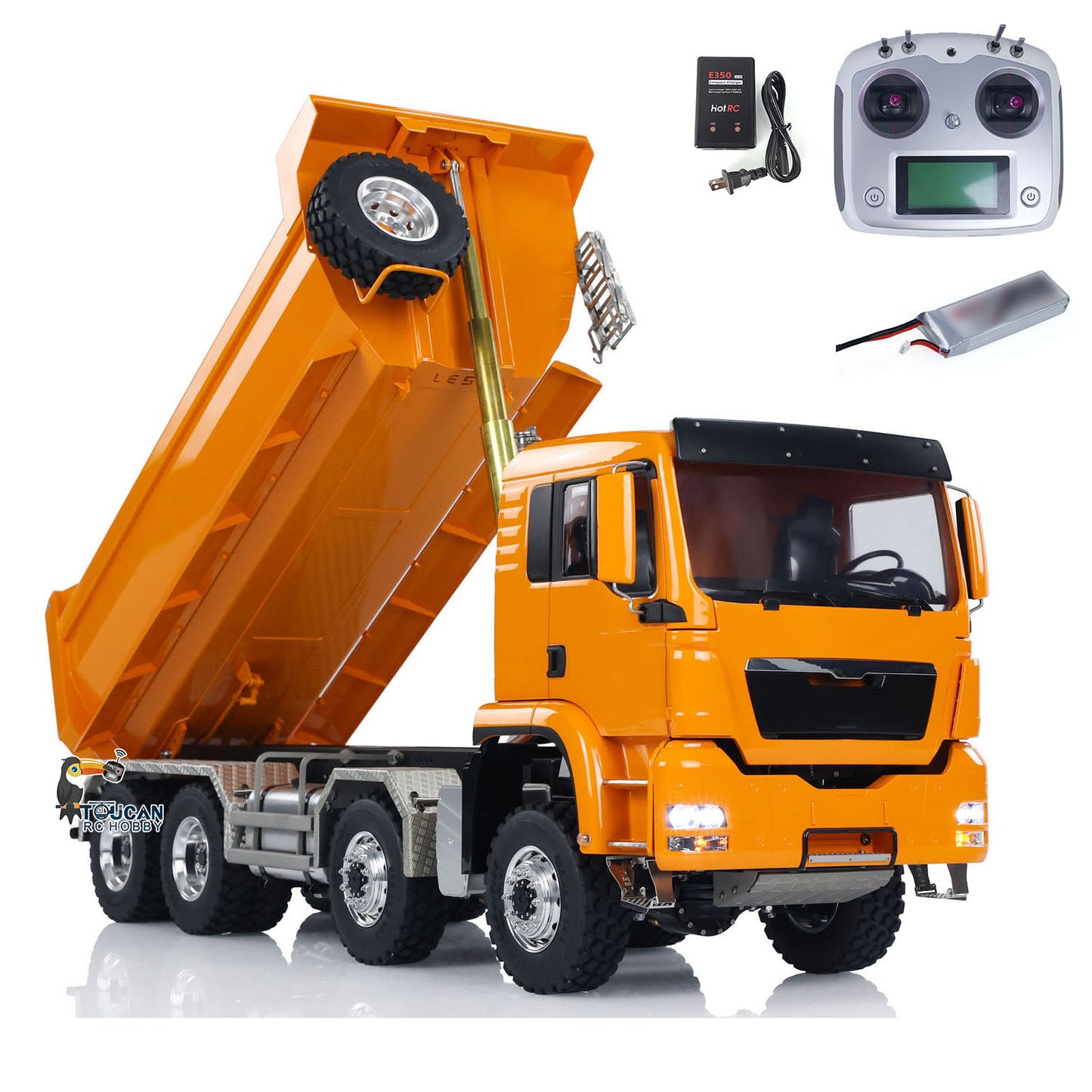 8x8 LESU 1/14 Hydraulic RC Dumper Truck RTR Remote Control Tipper Car Model