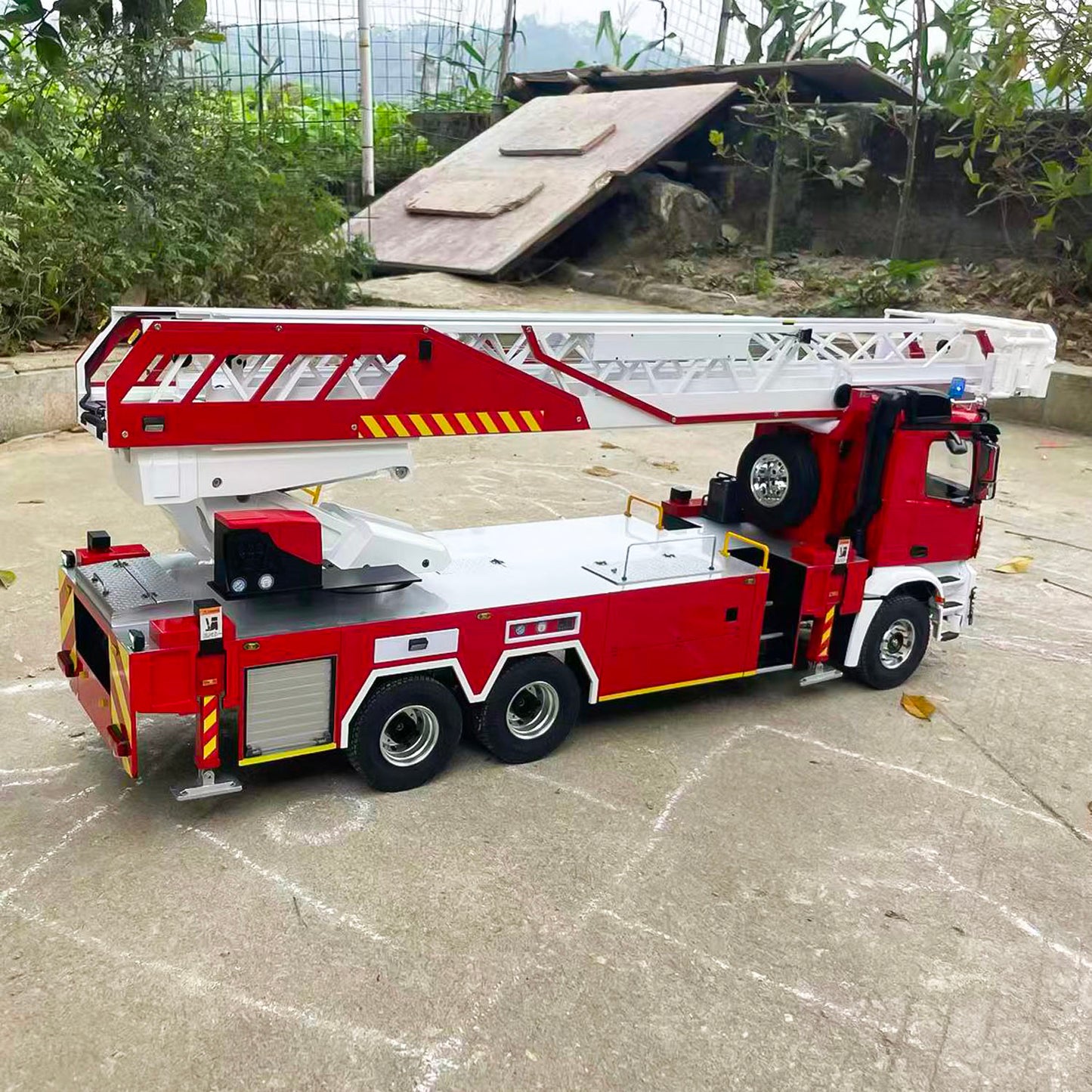 1/14 6x4 2Speed Gearbox Metal Chassis Remote Control Electric Lift Ladder Fire Truck RC Rescue Vehicle Model Sound System