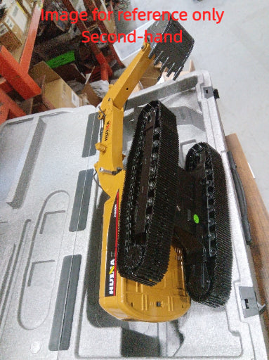 Second Hand US Stock HUINA New Upgrade 580 1/14 Metal Excavator Model Engineering Vehicle Electric Ball Grabber 360 Rotating Shear Claw Sound Lights