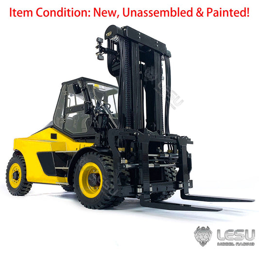 LESU 1/14 Scale Aoue-LD160S Front-Wheel Ddrive Hydraulic Painted RC Forklift Remote Control Model Motor Light Sound System ESC