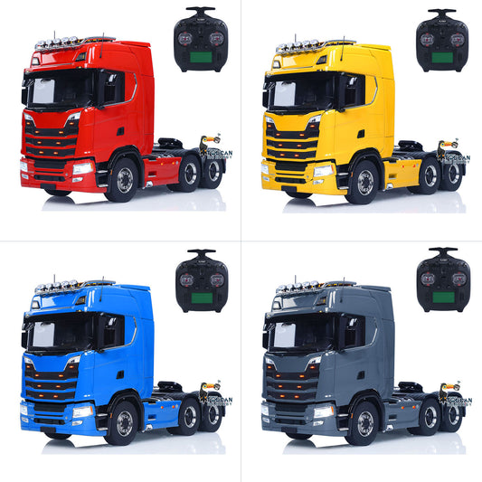 770S 1/14 6X6 RC Tractor Truck Liftable Rear Axle Wheel Hub Reduction Differential Locks Hobbywing ESC Flysky ST8 Light System