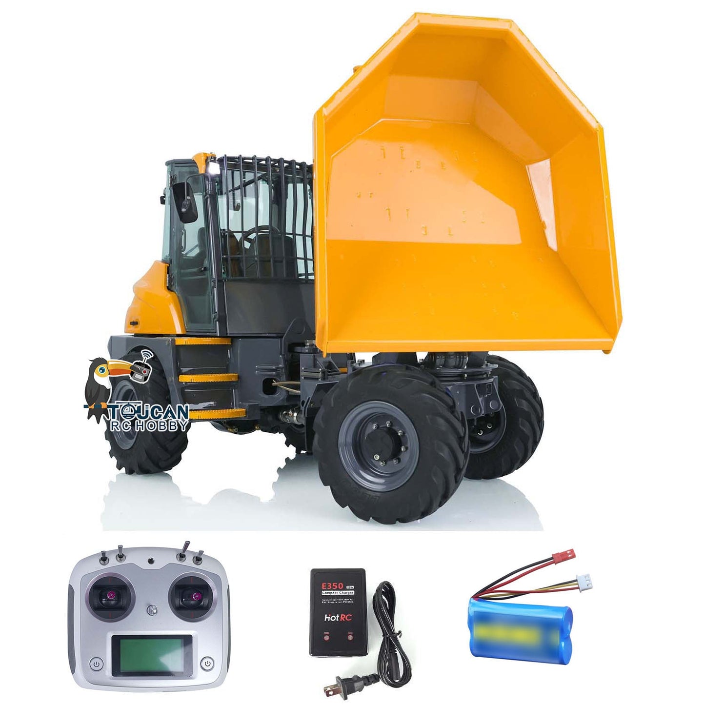 LESU 1/14 AOUE 6MDX Metal RC Remote Controlled Hydraulic Articulated Dumpers Painted Ready To Run Motor ESC Light System