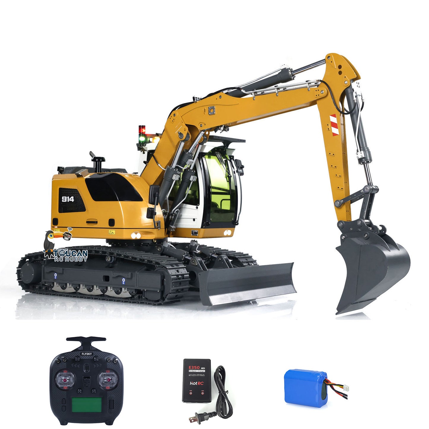 US STOCK 1/14 Radio Controlled Hydraulic Excavator LR 914 5ways Valve RC Digger Model RTR Electric Construction Vehicle ST8 Radio Battery