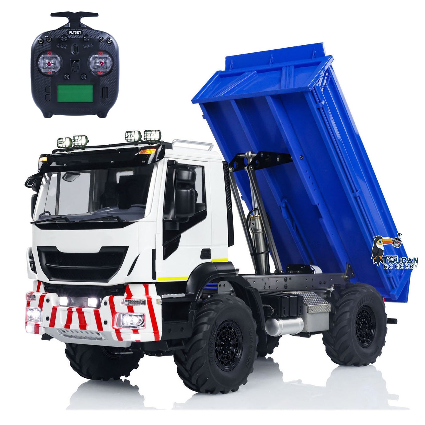4*4 Metal 1/14 RC Hydraulic Dumper Truck Snow Blade Remote Control Tipper Cars Sound Light LED ESC Servo Assembled and Painted