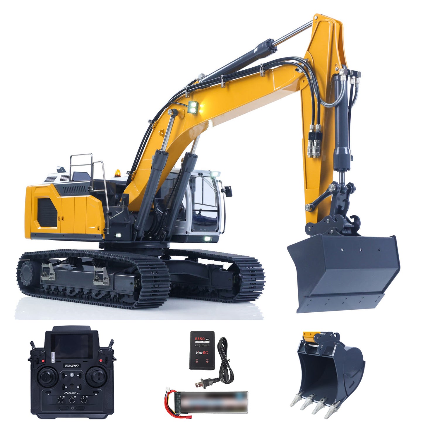 US STOCK 1:14 Hydraulic RC Excavator for Remote Control 945 5CH Reversing Valve