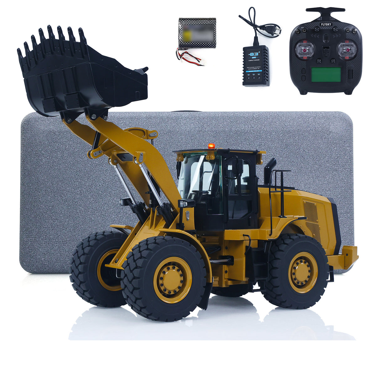 Fast Shipping HUINA K966 KABOLITE 2.4G 1/16 Hydraulic RC Loader Car Model 7500mAh Battery