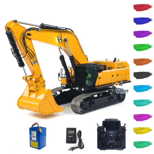 1/12 RC Hydraulic Heavy Excavator 395F Metal Remote Control Digger Finished Model 1.0L Dual Pump Paladin PL18EV LITE Radio