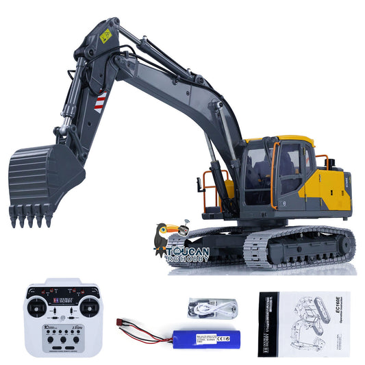 1:14 RC Excavator Double E E010 EC160E Full Alloy Metal Engineering Vehicle Toys ESC Motor Servo Painted and Assembled