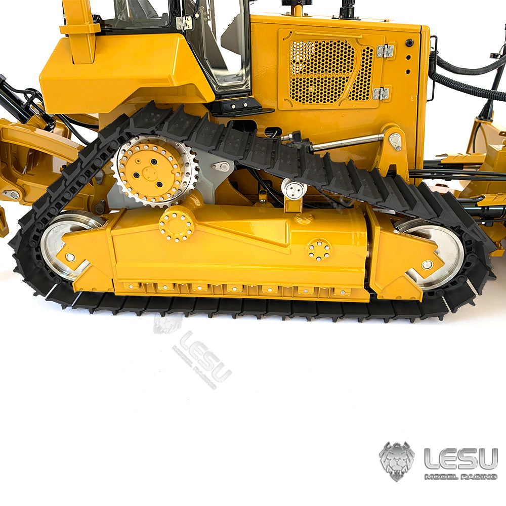 Metal 1/14 LESU Aoue DT60 RC Bulldozer Hydraulic Remote Controlled Tracked Truck Painted Tracks PL18 EV Lite DIY Model