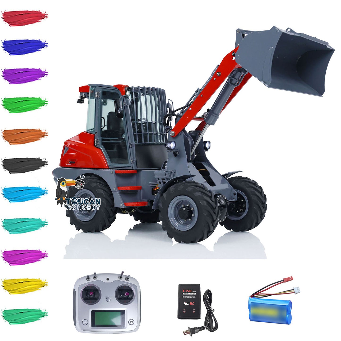 Customized LESU 1/14 AOUE-MCL8 Hydraulic RC Loader Remote Control Construction Vehicles Painted Assembled ESC Servo Motor