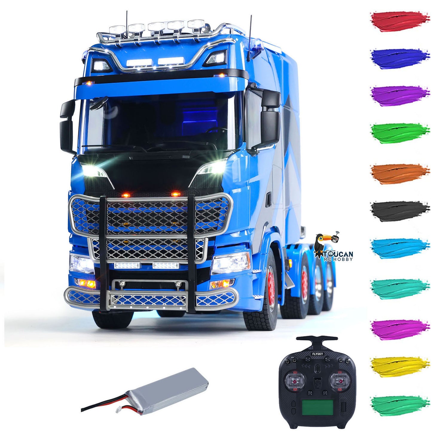 770S 1/14 RC Tractor Truck 8x8 Metal Chassis Remote Control Lorry ST8 Battery