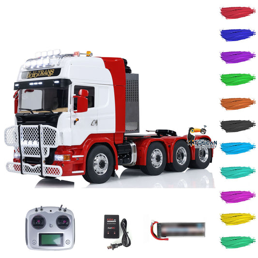 1/14 8X8 RC Tractor Truck TOUCAN Metal RTR Remote Control Car 2-speed Transmission Assembled and Painted with Light Sound System