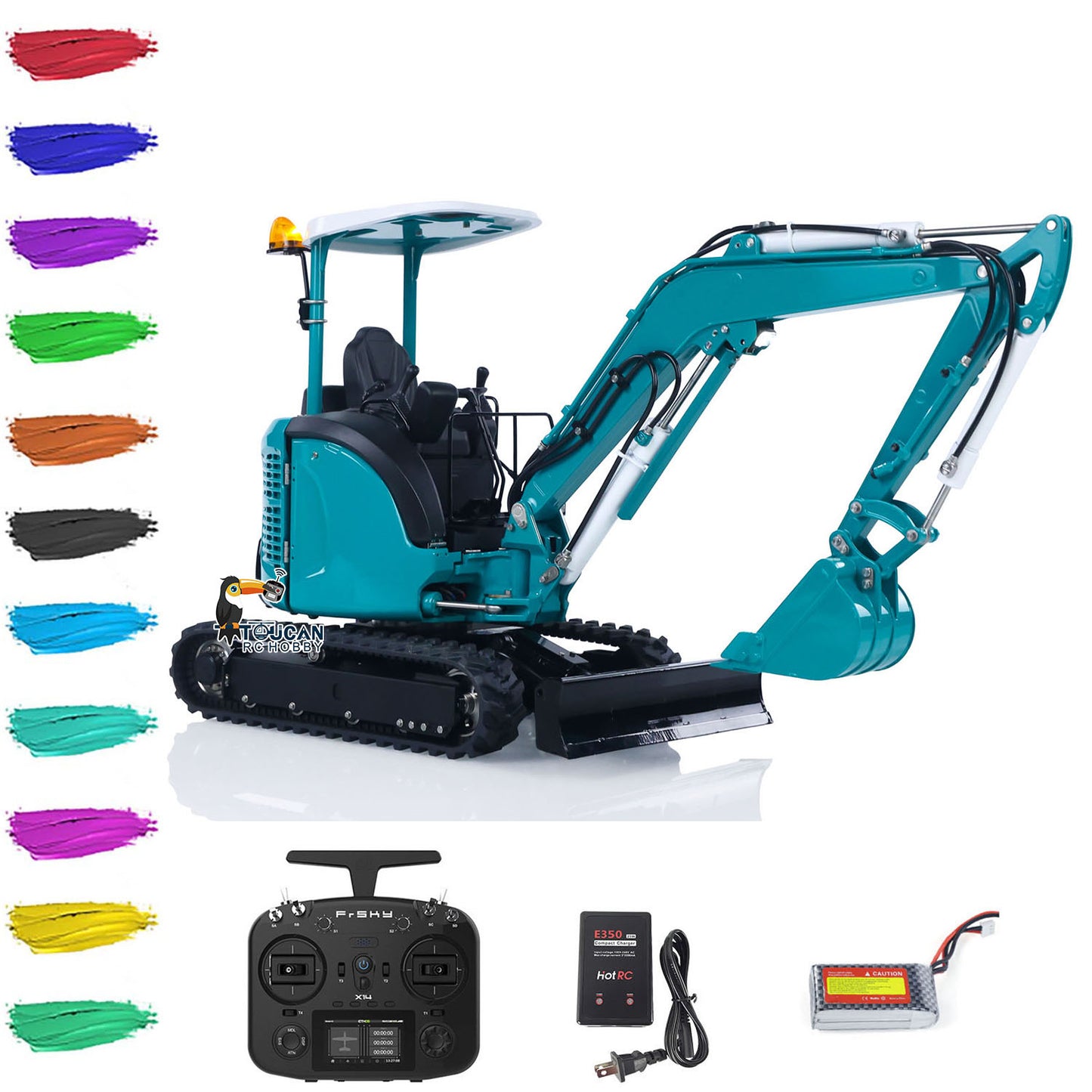LESU 1/14 Mini RC Hydraulic Excavator PC30 Upgrade Sound System Version Metal Radio Controlled Digger Model Frsky X14 Radio