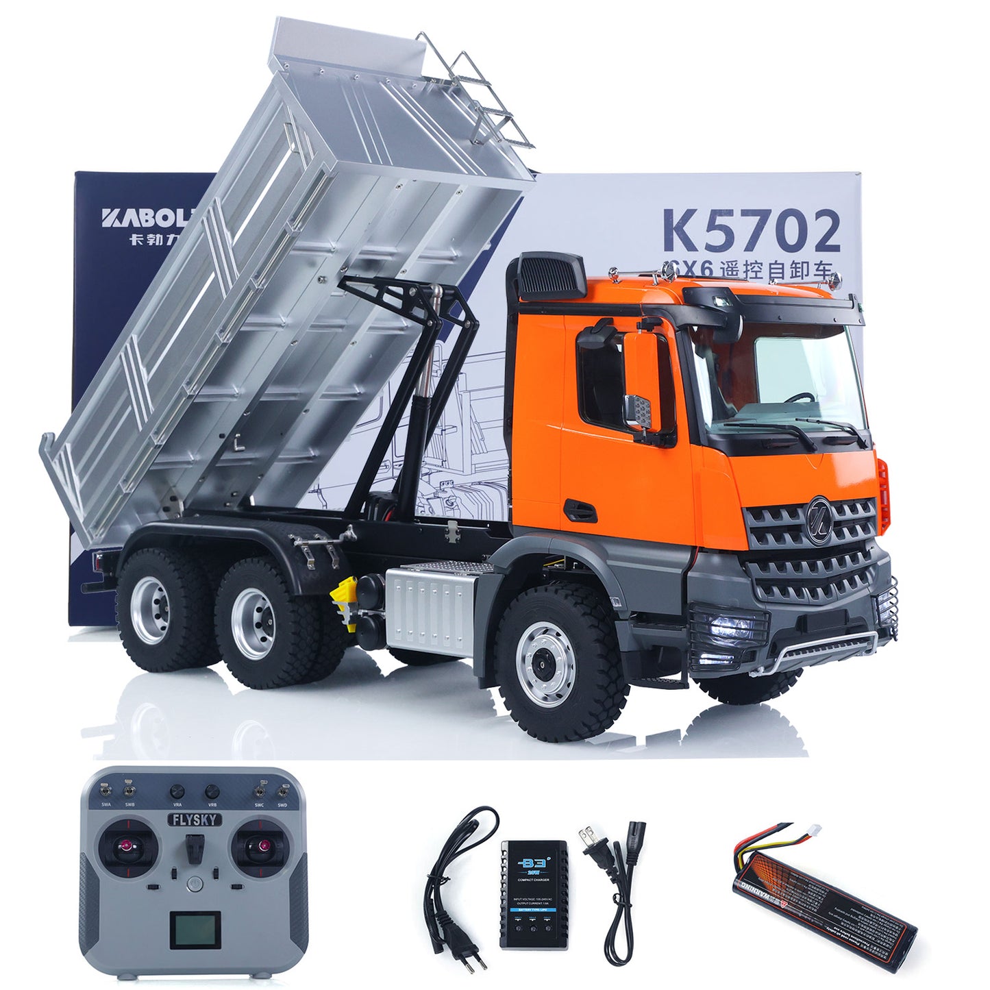 Fast Shipping 1/14 2.4G Remote Control Electric Lifting Dumper 5702 Model 6*6 Tipper Vehicle 2Speed Sound Light Motor RTR Car Gifts Adults