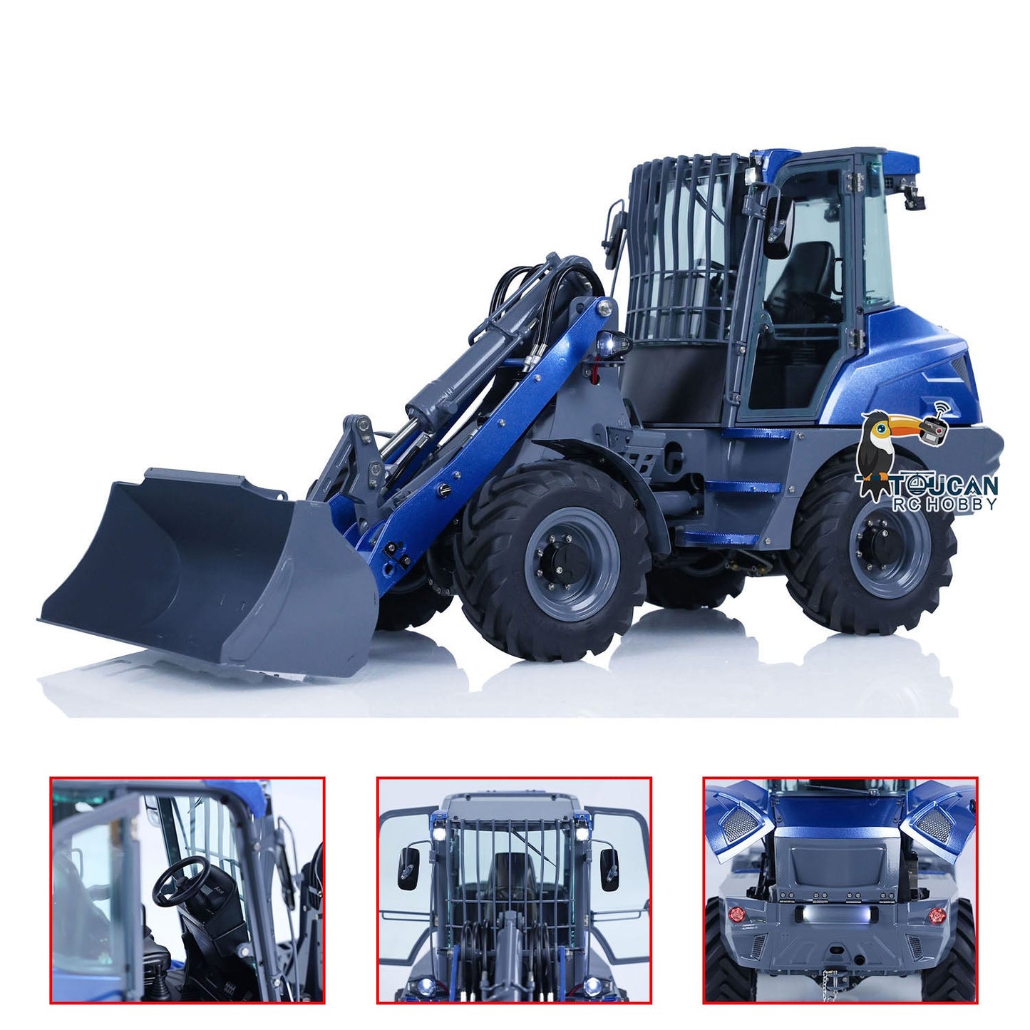 1:14 LESU Metal RC AOUE MCL8 Hydraulic Loader Remote Control Engineer Vehicles Simulation Car Electric Models Optional Versions