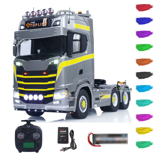 TOUCAN 1/14 RC Tractor Truck 770S RTR 3Speed Lorry 6X6 Metal Chassis Axle Locks Smoke Sound Light Chassis Suspension ST8 Battery