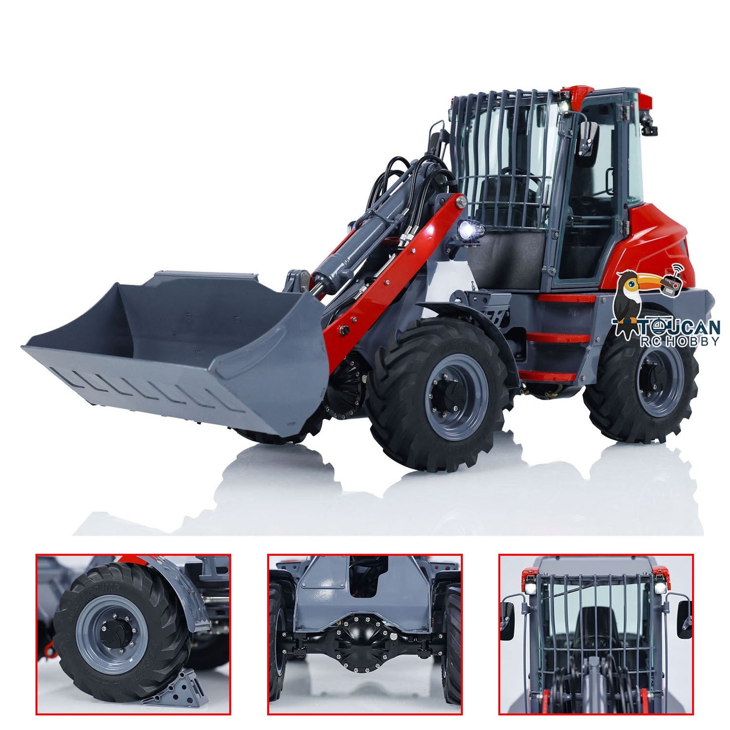 LESU 1/14 AOUE-MCL8 Hydraulic RC Loader Remote Control Construction Vehicles ESC Servo Motor Painted Assembled