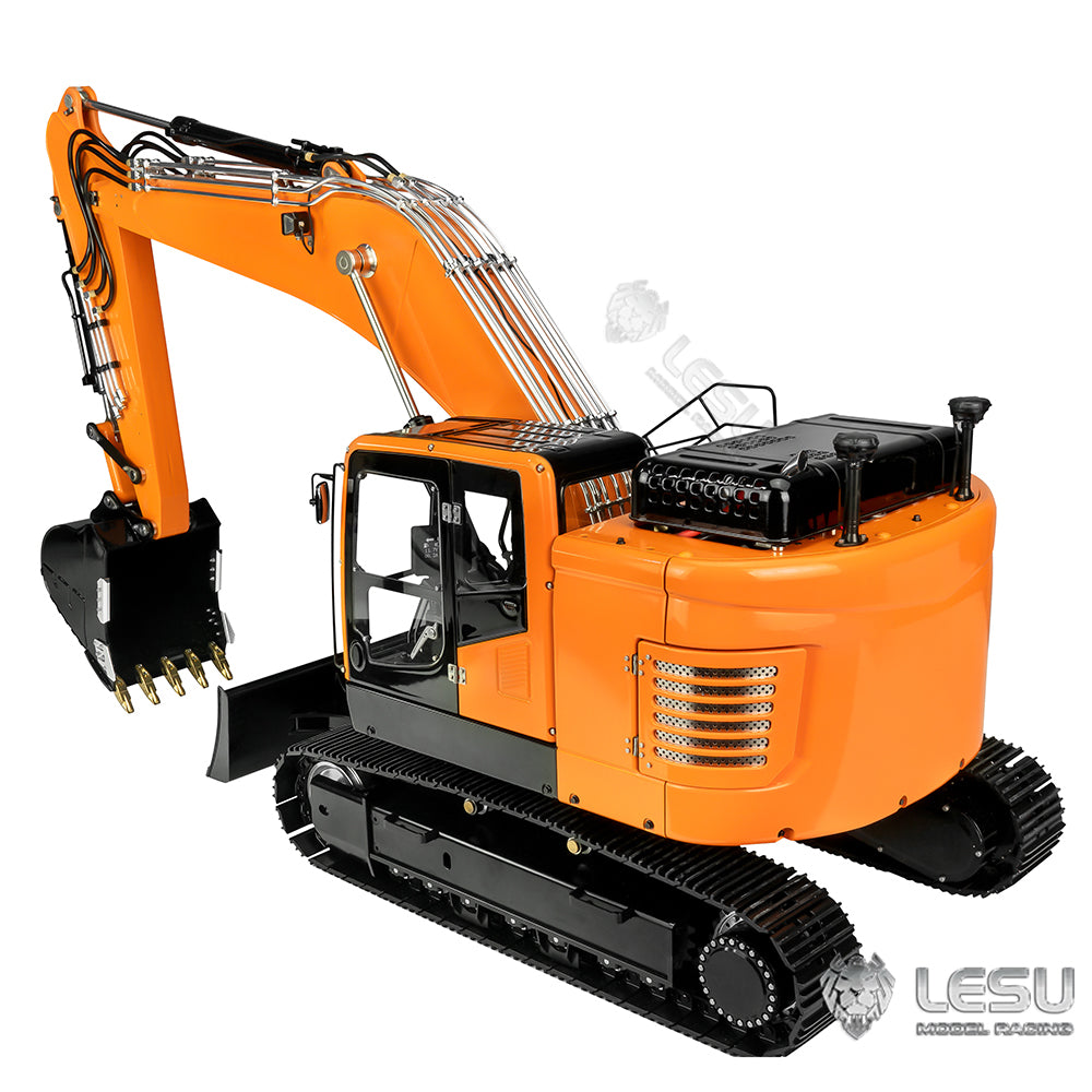 Metal LESU 1/14 RC Hydraulic Euipment Excavator ET26B 2 Arms Remote Controlled Digger DIY Car Assembled Painted Model