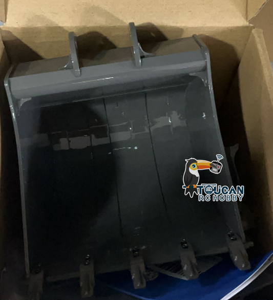 Free Shipping CN Stock Second-hand Painted RAL7039 Metal Bucket Gray for 1/14 LESU LR945 RC Hydraulic Excavator