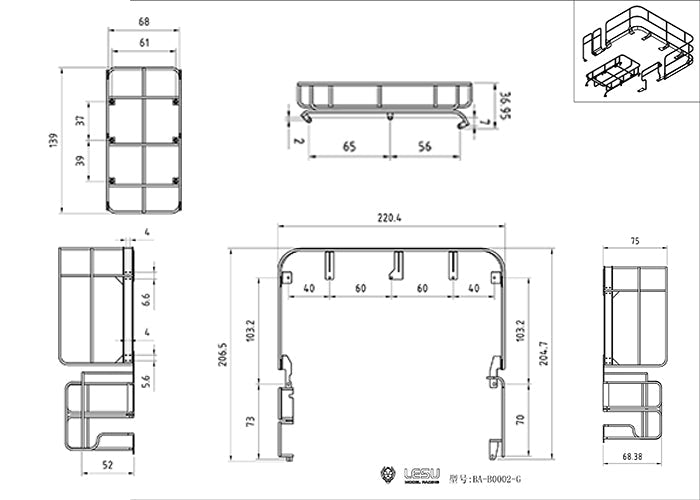 LESU 1/14 PC360 Hydraulic RC Excavator Metal Tracks Ripper Pump Grab Bucket fork Bucket Crusher Trailer Digging Tool Rack