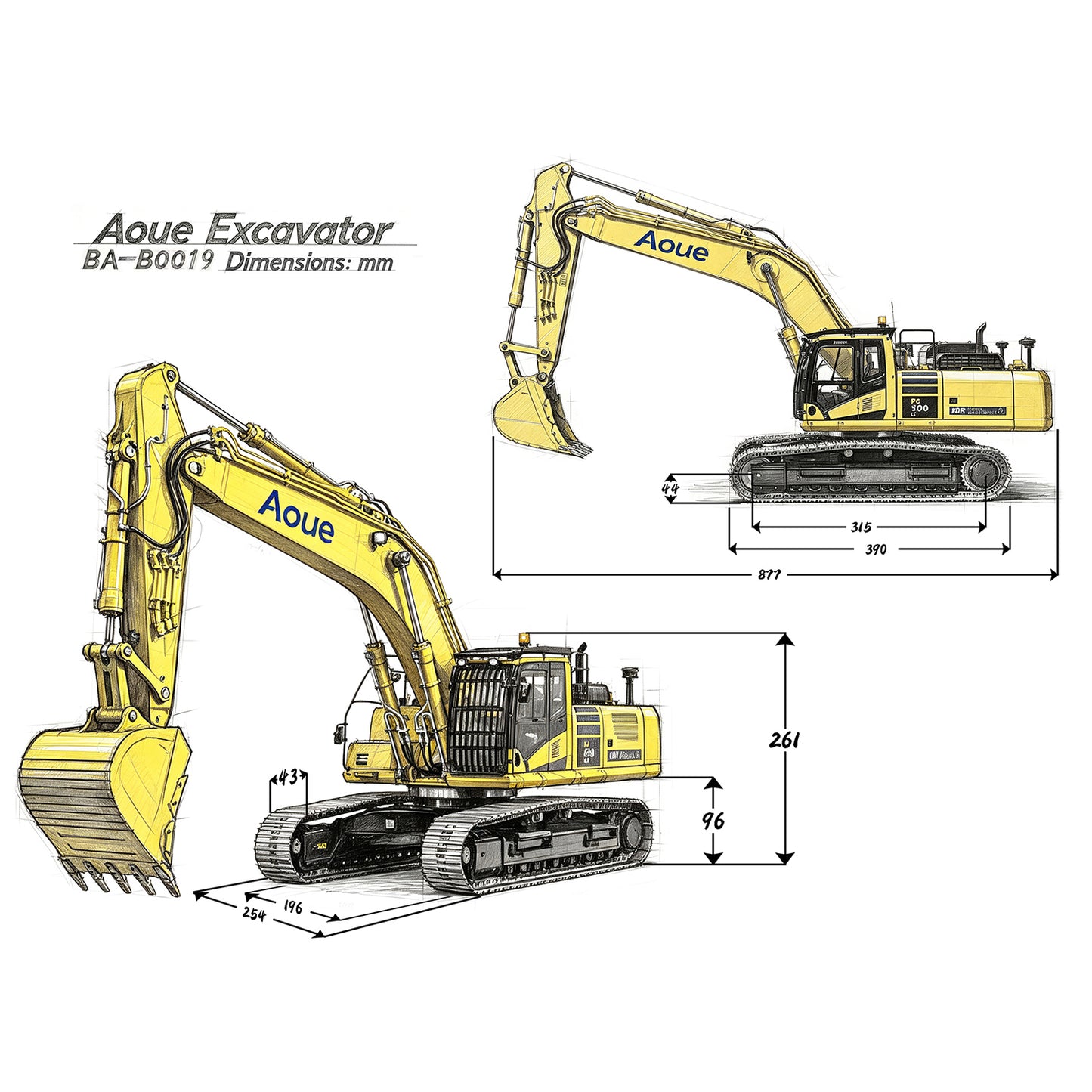 LESU Aoue PC500 1/14 Metal RC Hydraulic Tracked Excavator PNP/RTR B0019 7Ways Valve 3-4MAP Pump Light System for Construction Vehicle Collectors